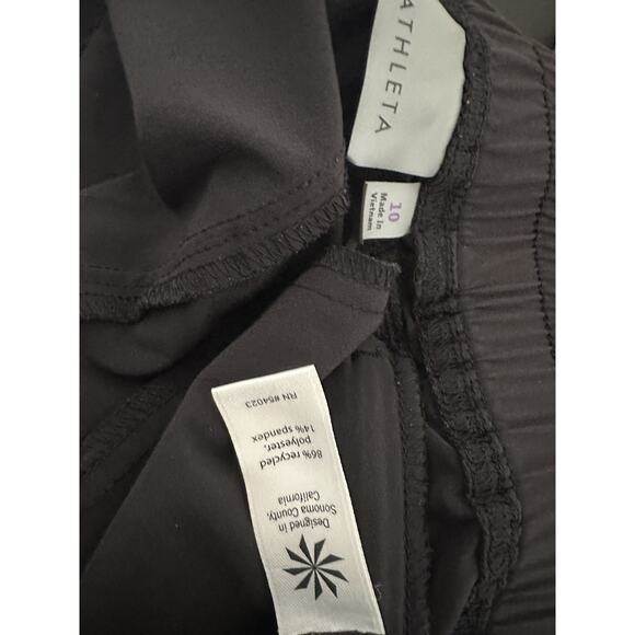 Athleta La Viva Ruched Jogger Black Pants size 10 - Picture 8 of 9